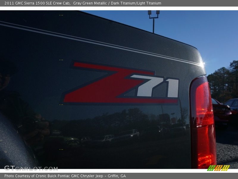Gray Green Metallic / Dark Titanium/Light Titanium 2011 GMC Sierra 1500 SLE Crew Cab