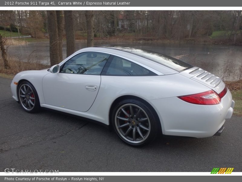 Carrara White / Espresso Natural Leather 2012 Porsche 911 Targa 4S