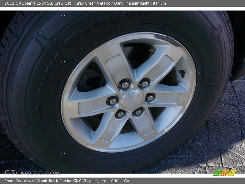 Gray Green Metallic / Dark Titanium/Light Titanium 2011 GMC Sierra 1500 SLE Crew Cab