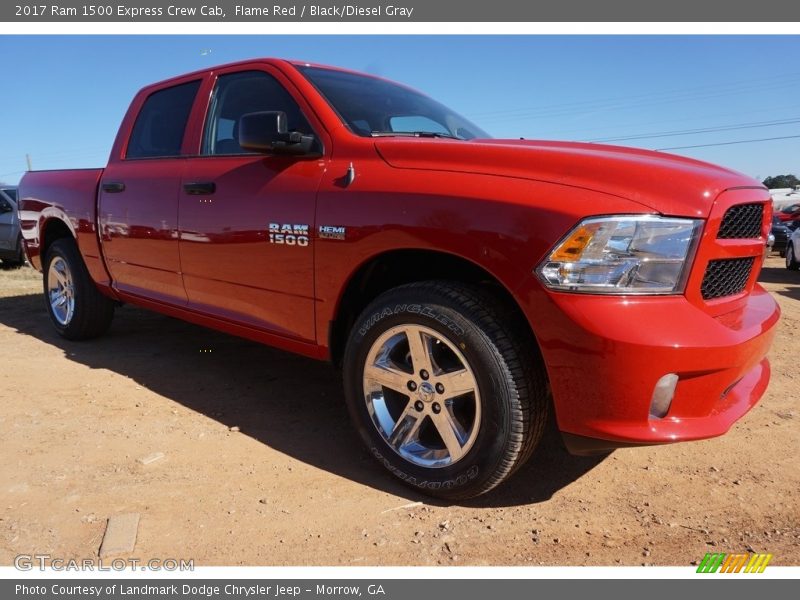 Flame Red / Black/Diesel Gray 2017 Ram 1500 Express Crew Cab