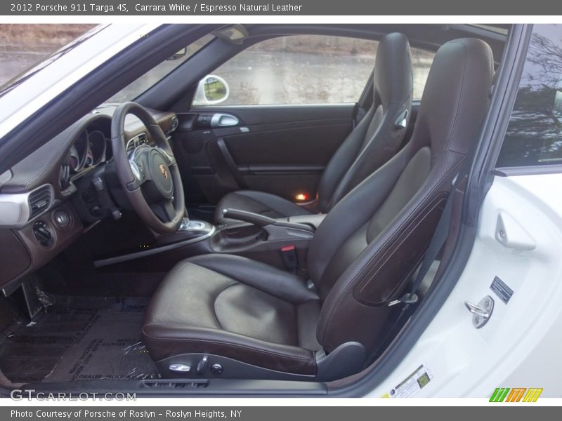 Front Seat of 2012 911 Targa 4S