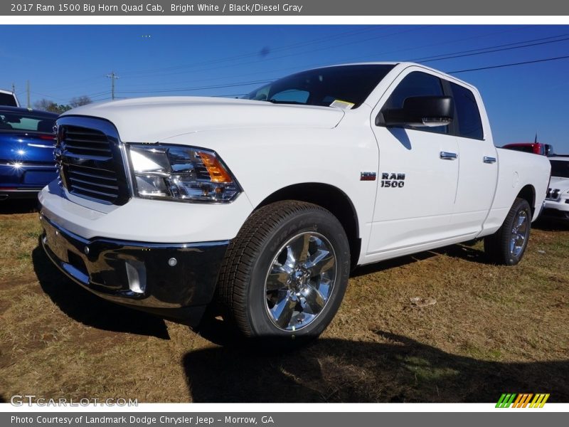 Bright White / Black/Diesel Gray 2017 Ram 1500 Big Horn Quad Cab