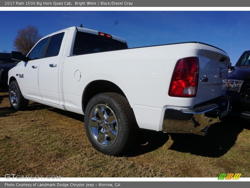 Bright White / Black/Diesel Gray 2017 Ram 1500 Big Horn Quad Cab