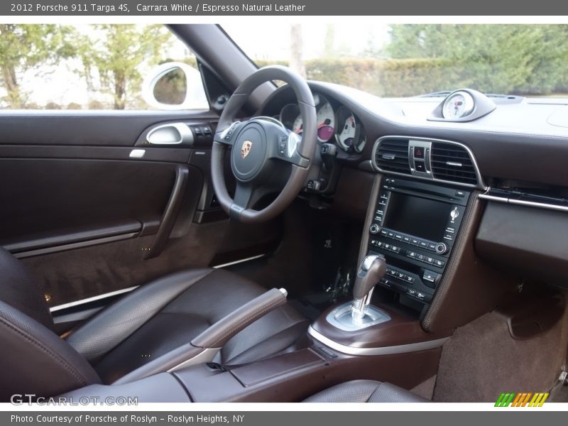 Carrara White / Espresso Natural Leather 2012 Porsche 911 Targa 4S