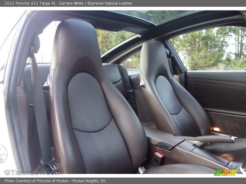 Carrara White / Espresso Natural Leather 2012 Porsche 911 Targa 4S