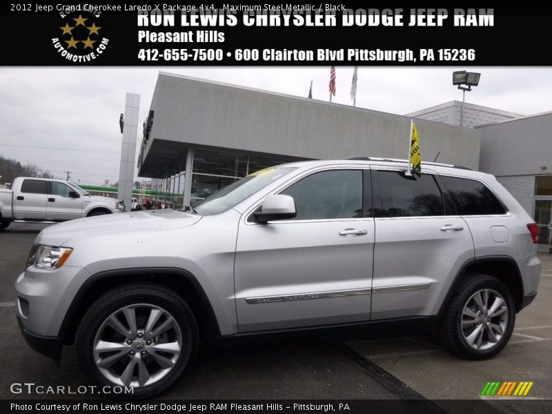 Maximum Steel Metallic / Black 2012 Jeep Grand Cherokee Laredo X Package 4x4