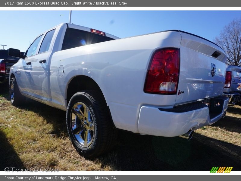 Bright White / Black/Diesel Gray 2017 Ram 1500 Express Quad Cab