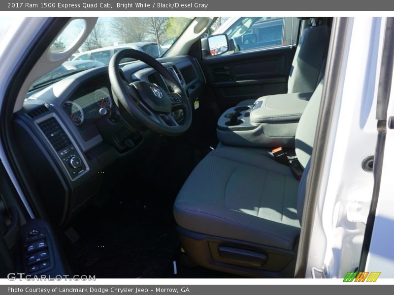Bright White / Black/Diesel Gray 2017 Ram 1500 Express Quad Cab