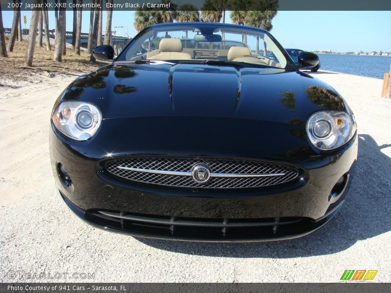 Ebony Black / Caramel 2007 Jaguar XK XK8 Convertible