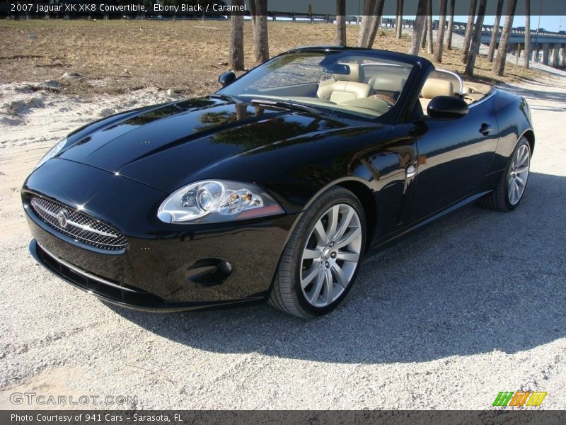 Ebony Black / Caramel 2007 Jaguar XK XK8 Convertible
