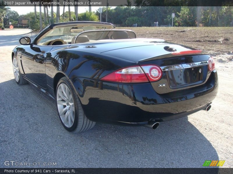 Ebony Black / Caramel 2007 Jaguar XK XK8 Convertible