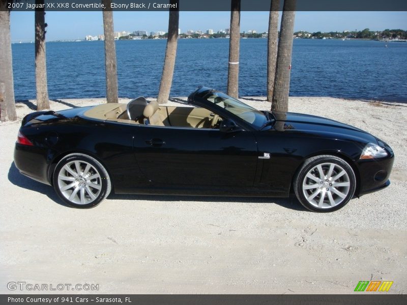 Ebony Black / Caramel 2007 Jaguar XK XK8 Convertible