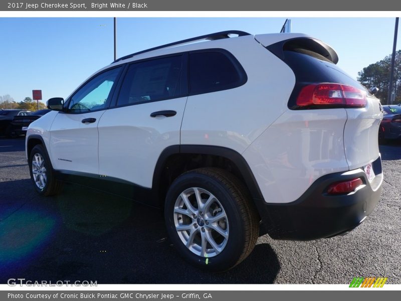 Bright White / Black 2017 Jeep Cherokee Sport