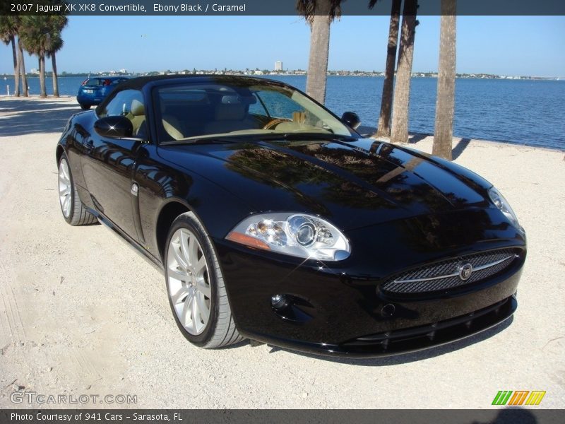Ebony Black / Caramel 2007 Jaguar XK XK8 Convertible
