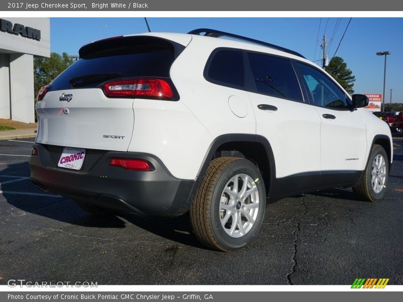 Bright White / Black 2017 Jeep Cherokee Sport