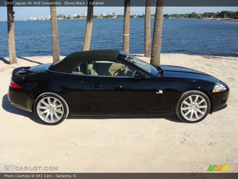 Ebony Black / Caramel 2007 Jaguar XK XK8 Convertible