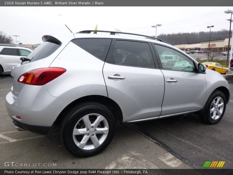 Brilliant Silver Metallic / Black 2009 Nissan Murano S AWD