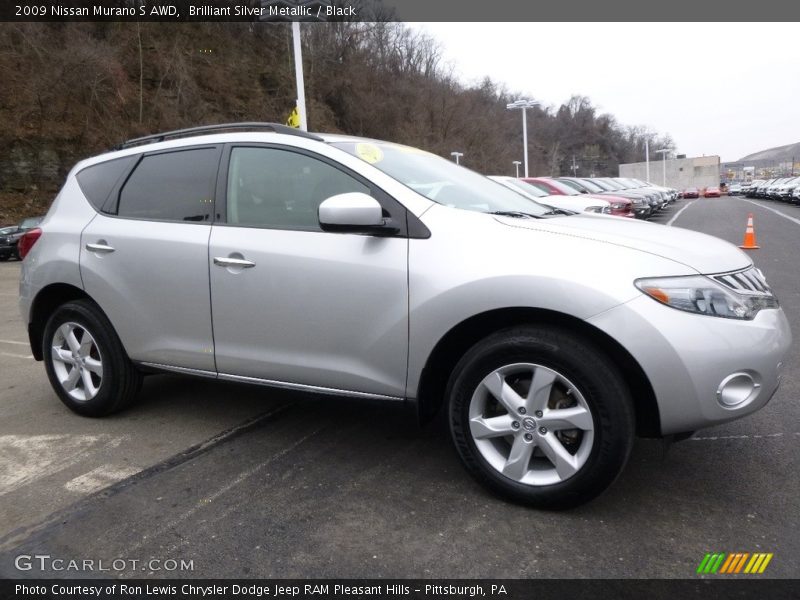 Brilliant Silver Metallic / Black 2009 Nissan Murano S AWD