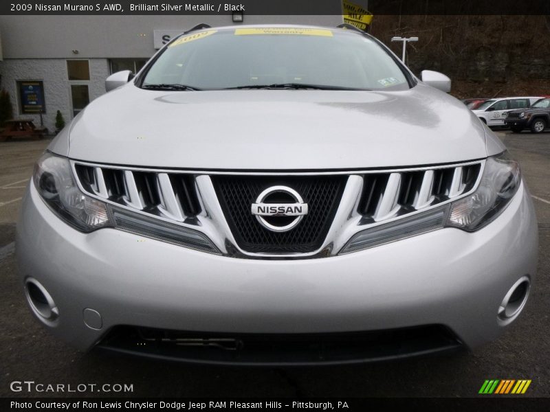 Brilliant Silver Metallic / Black 2009 Nissan Murano S AWD