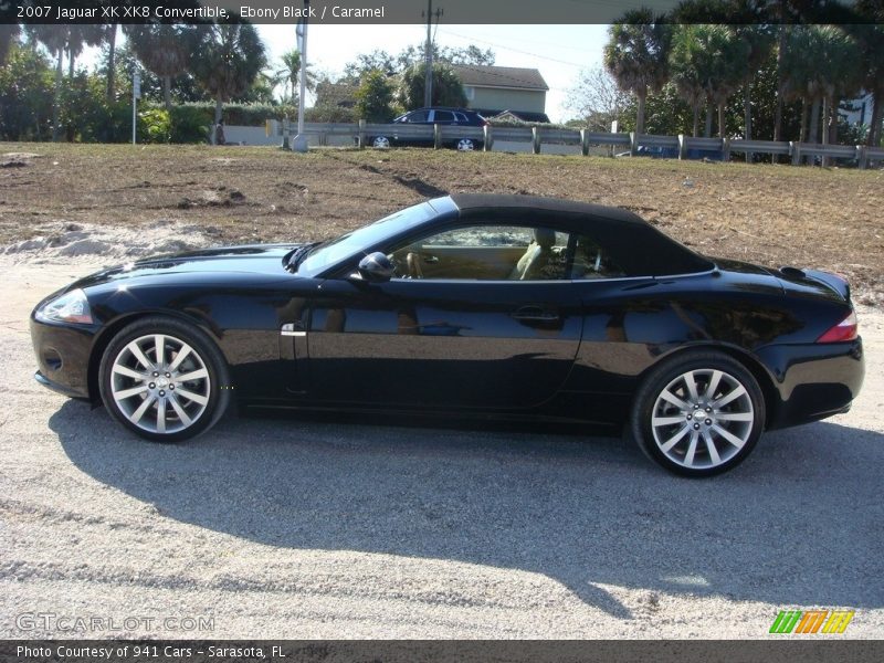 Ebony Black / Caramel 2007 Jaguar XK XK8 Convertible