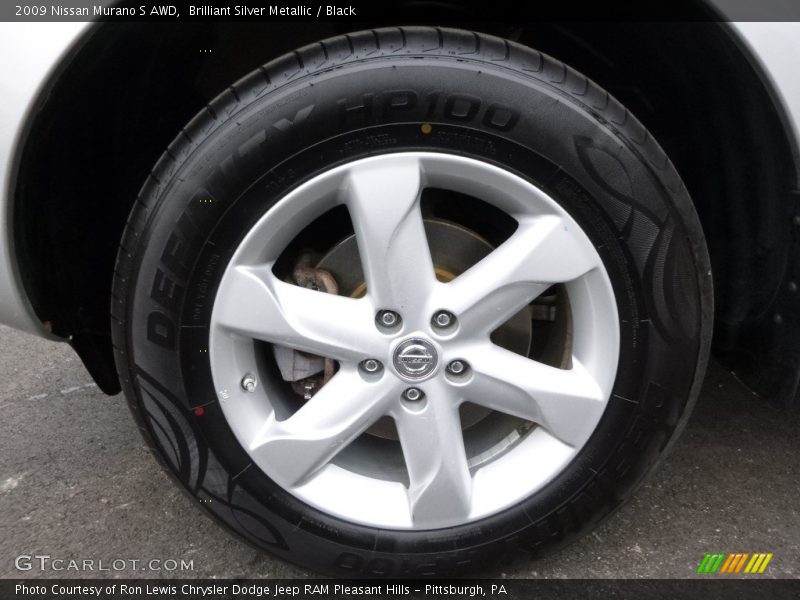 Brilliant Silver Metallic / Black 2009 Nissan Murano S AWD