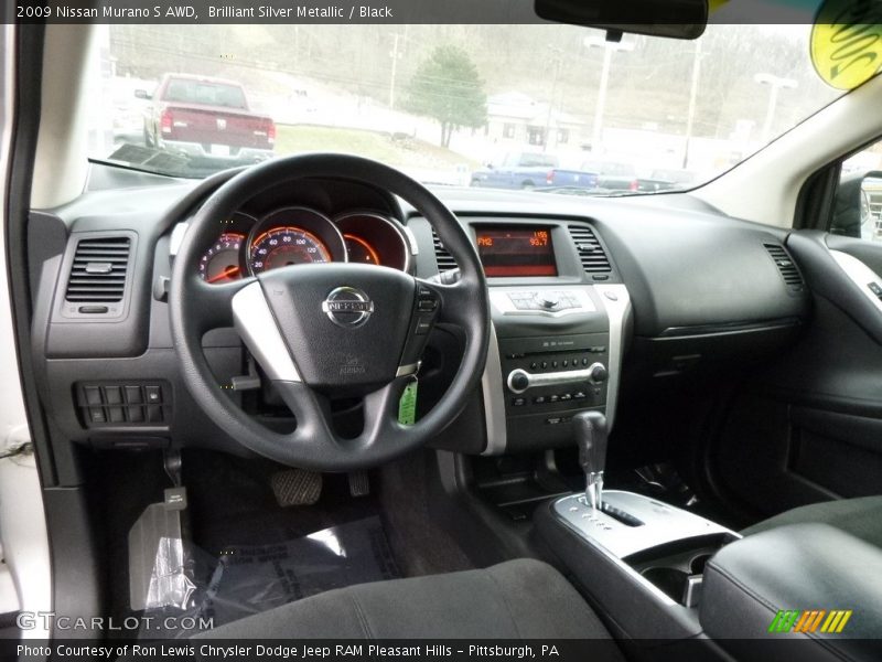 Brilliant Silver Metallic / Black 2009 Nissan Murano S AWD