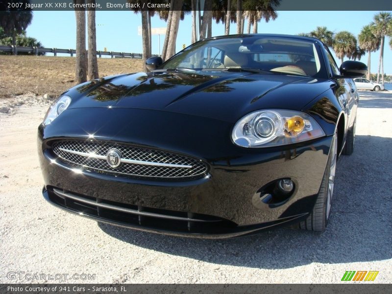 Ebony Black / Caramel 2007 Jaguar XK XK8 Convertible