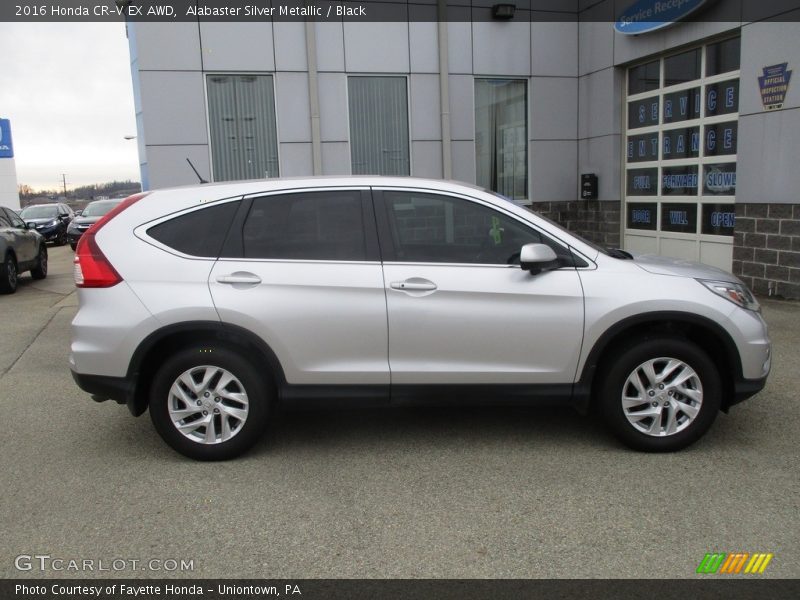 Alabaster Silver Metallic / Black 2016 Honda CR-V EX AWD