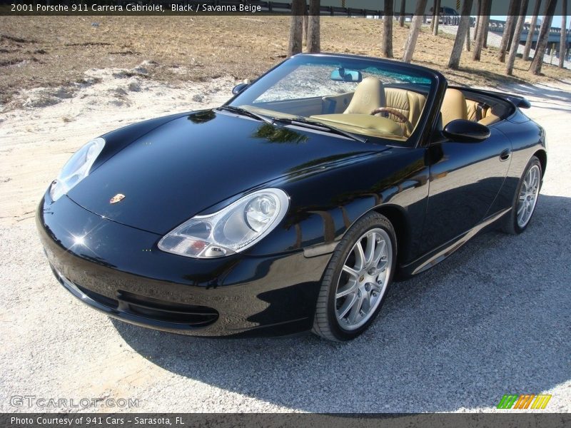 Black / Savanna Beige 2001 Porsche 911 Carrera Cabriolet