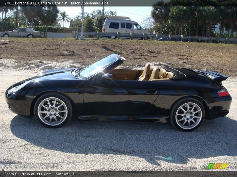 Black / Savanna Beige 2001 Porsche 911 Carrera Cabriolet