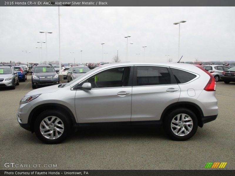 Alabaster Silver Metallic / Black 2016 Honda CR-V EX AWD