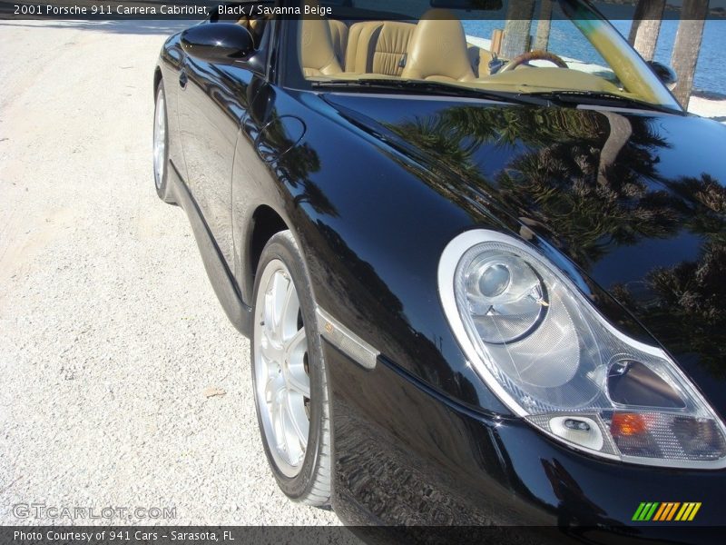 Black / Savanna Beige 2001 Porsche 911 Carrera Cabriolet