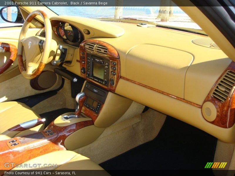 Black / Savanna Beige 2001 Porsche 911 Carrera Cabriolet