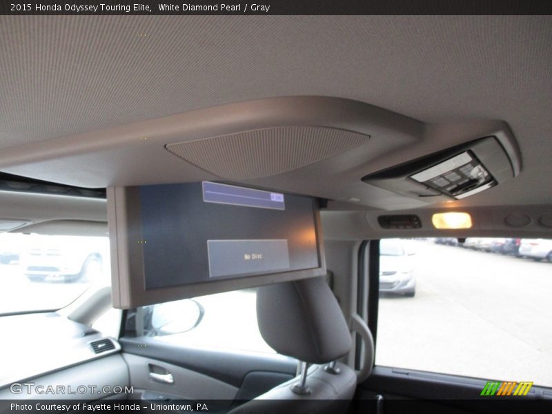 White Diamond Pearl / Gray 2015 Honda Odyssey Touring Elite