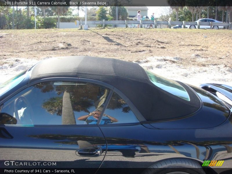 Black / Savanna Beige 2001 Porsche 911 Carrera Cabriolet