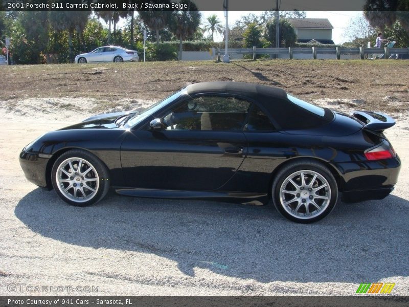 Black / Savanna Beige 2001 Porsche 911 Carrera Cabriolet