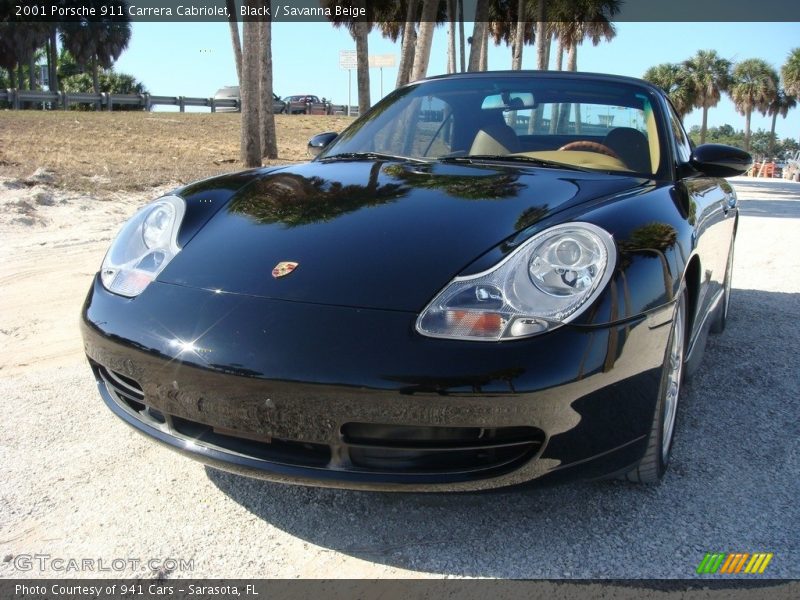 Black / Savanna Beige 2001 Porsche 911 Carrera Cabriolet