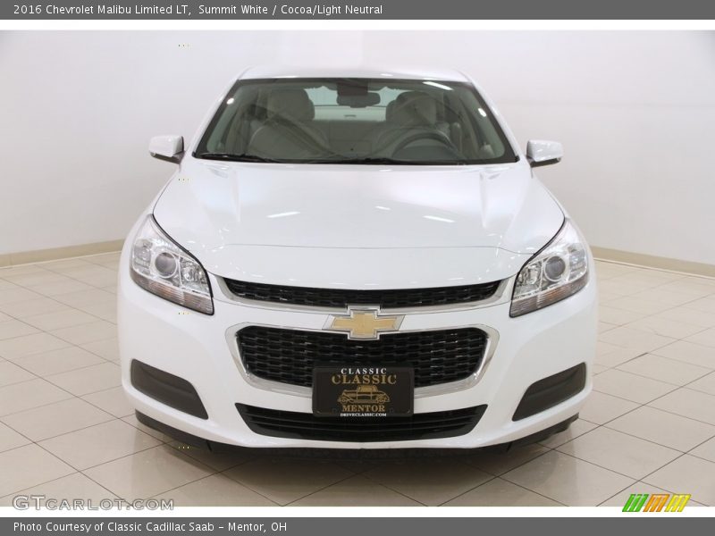 Summit White / Cocoa/Light Neutral 2016 Chevrolet Malibu Limited LT