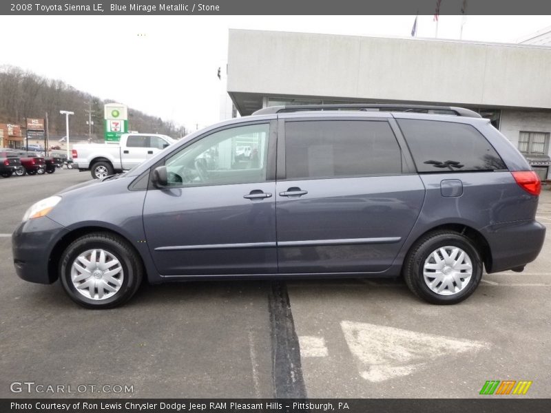 Blue Mirage Metallic / Stone 2008 Toyota Sienna LE