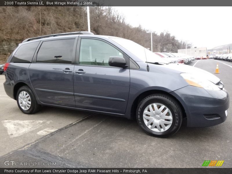 Blue Mirage Metallic / Stone 2008 Toyota Sienna LE