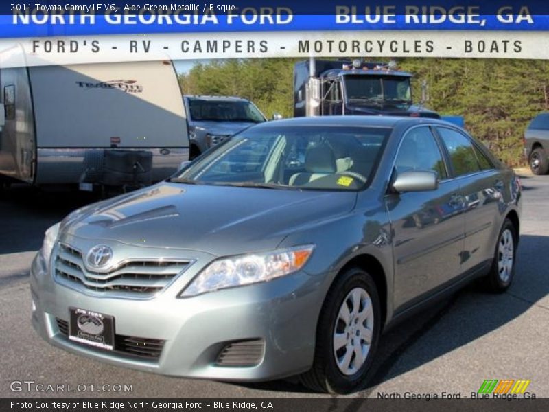 Aloe Green Metallic / Bisque 2011 Toyota Camry LE V6