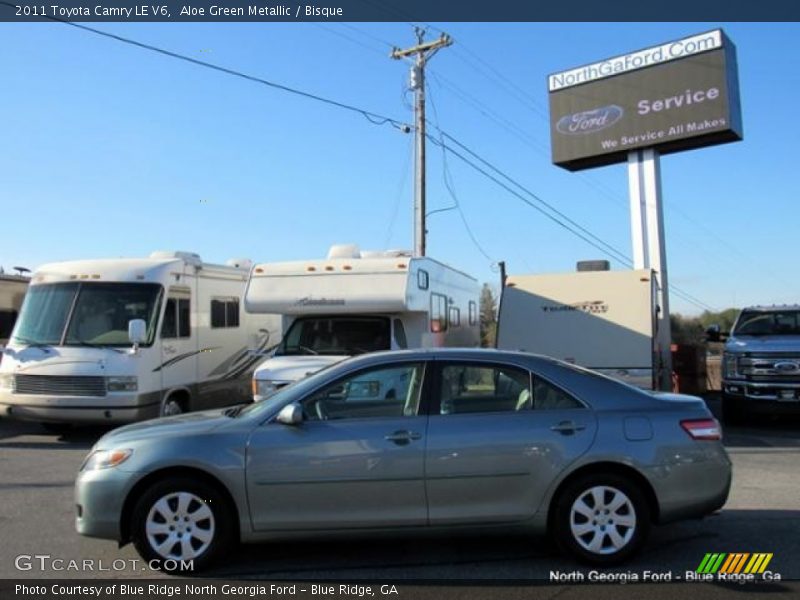 Aloe Green Metallic / Bisque 2011 Toyota Camry LE V6