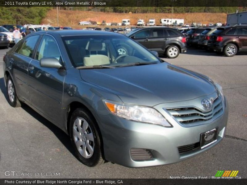 Aloe Green Metallic / Bisque 2011 Toyota Camry LE V6