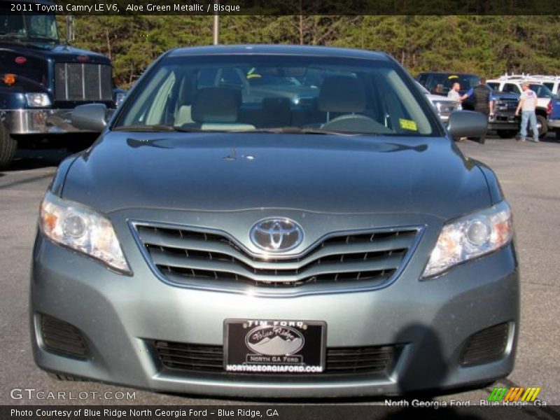 Aloe Green Metallic / Bisque 2011 Toyota Camry LE V6