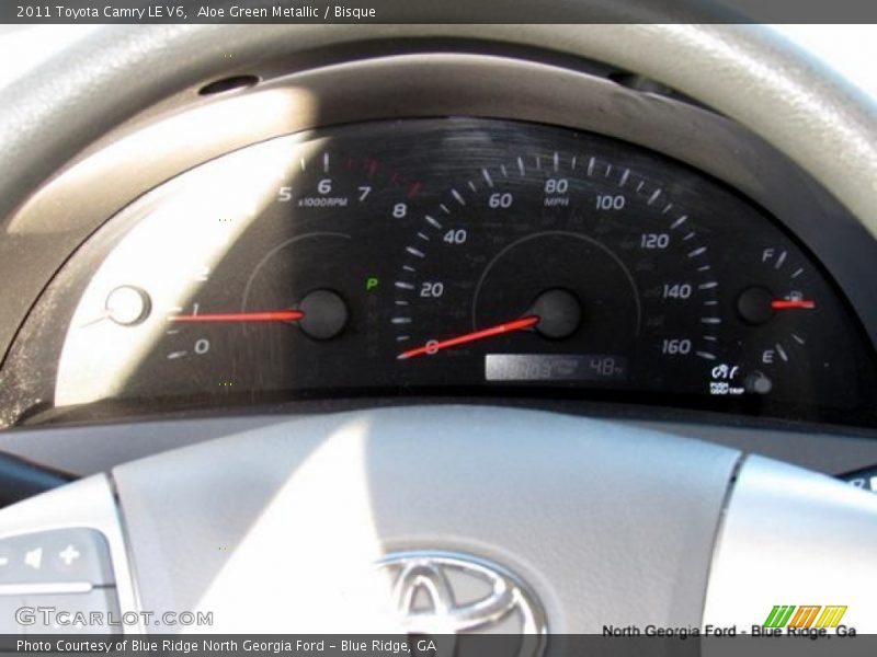 Aloe Green Metallic / Bisque 2011 Toyota Camry LE V6