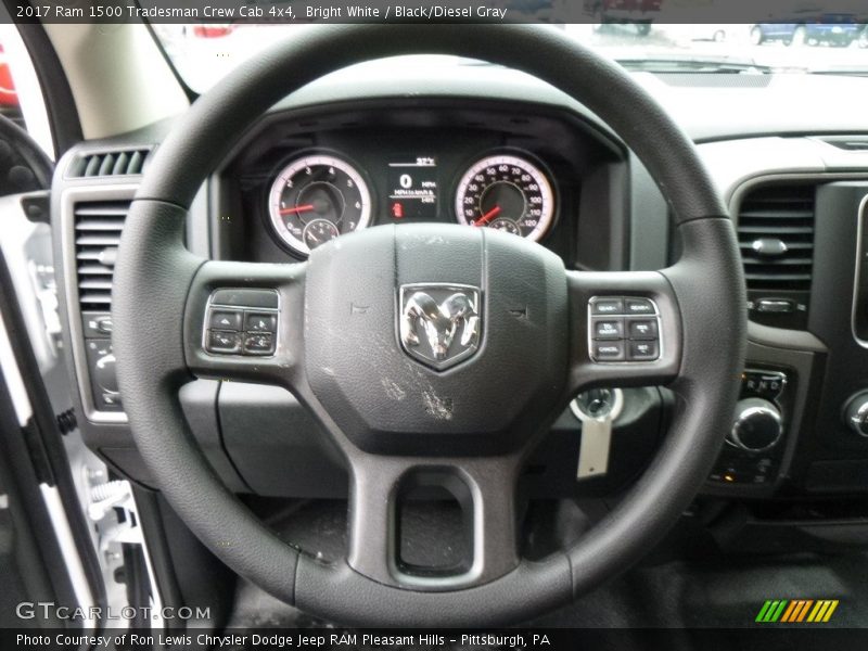 Bright White / Black/Diesel Gray 2017 Ram 1500 Tradesman Crew Cab 4x4