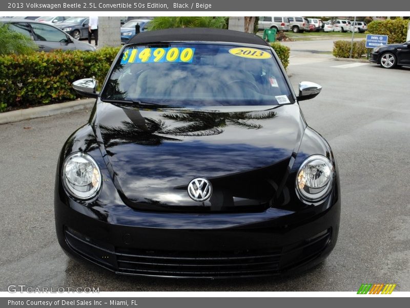 Black / Beige 2013 Volkswagen Beetle 2.5L Convertible 50s Edition