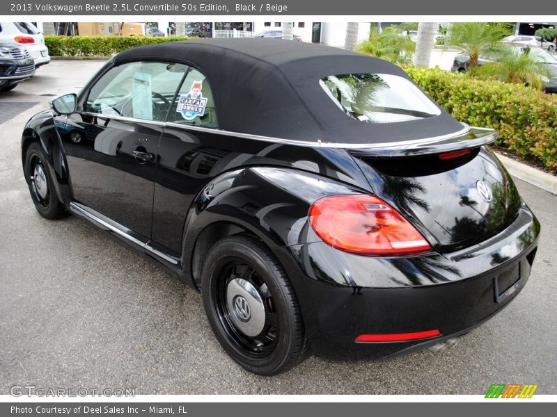 Black / Beige 2013 Volkswagen Beetle 2.5L Convertible 50s Edition