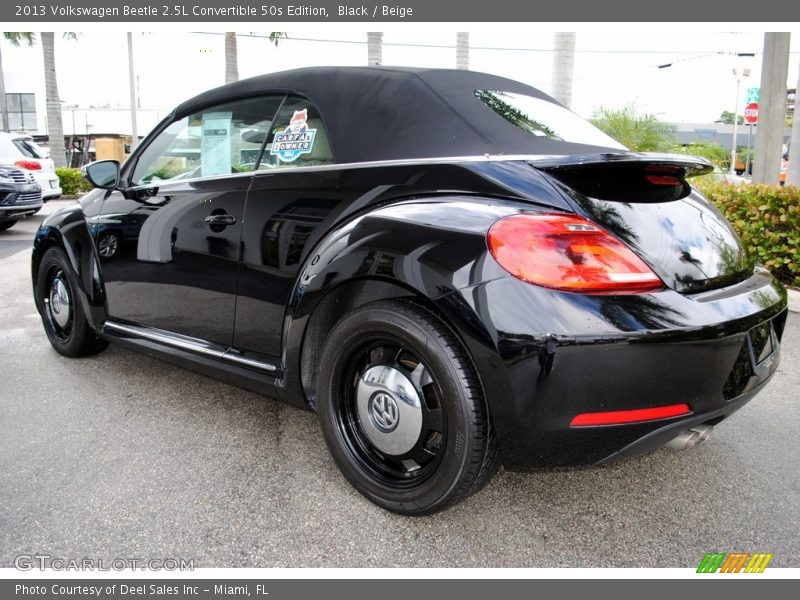Black / Beige 2013 Volkswagen Beetle 2.5L Convertible 50s Edition