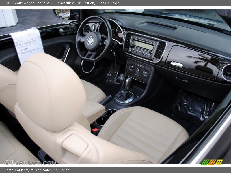 Black / Beige 2013 Volkswagen Beetle 2.5L Convertible 50s Edition